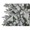 Árbol De Navidad Artificial Blanco Nieve Sintética 210 Cm Ramas Con Bisagras Pre Iluminado Festividad Tatlow - Verde