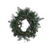 Corona De Navidad Blanco Material Sintético Efecto Nieve Pre Iluminado Decoración Hogar 55 Cm Whitehorn - Verde