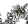 Guirnalda De Navidad Blanco Material Sintético Efecto Nieve Pre Iluminado Luces Led Decoración Hogar 180 Cm Whitehorn - Verde