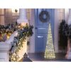 Decoración Figura Led Metal Plateado Árbol De Navidad Luces Decoración De Pared Hogar Exteriores Kotala - Plateado