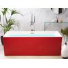 Bañera Independiente De Acrílico Sanitario Rojo Con Rebosadero Moderno Rios - Rojo