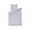 Conjunto De Fundas De Algodón Gris Blanco Funda De Almohada Patrón Floral 135 X 200 Cm Tradicional Elegante Dormitorio Morningside - Gris