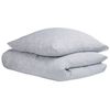 Conjunto De Fundas De Algodón Gris Blanco Funda De Almohada Patrón Floral 135 X 200 Cm Tradicional Elegante Dormitorio Morningside - Gris