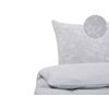 Conjunto De Fundas De Algodón Gris Blanco Funda De Almohada Patrón Floral 155 X 220 Cm Tradicional Elegante Dormitorio Morningside - Gris