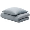 Conjunto De Fundas De Algodón Gris Azul Edredón Funda De Almohada 135 X 200 Cm Moderno Dormitorio Avondale - Gris