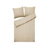 Conjunto De Fundas De Algodón Beige Arena Edredón Funda De Almohada 155 X 220 Cm Moderno Dormitorio Avondale - Beige