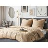 Conjunto De Fundas De Algodón Beige Arena Edredón Funda De Almohada 200 X 220 Cm Moderno Dormitorio Avondale - Beige