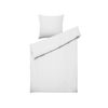 Conjunto De Fundas De Algodón Blanco Edredón Funda De Almohada 135 X 200 Cm Moderno Dormitorio Avondale - Blanco