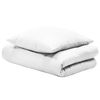 Conjunto De Fundas De Algodón Blanco Edredón Funda De Almohada 135 X 200 Cm Moderno Dormitorio Avondale - Blanco