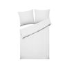 Conjunto De Fundas De Algodón Blanco Edredón Funda De Almohada 155 X 220 Cm Moderno Dormitorio Avondale - Blanco