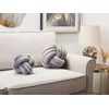 Cojín Decorativo Almohada Nudo Gris Brillante 30 X 30 Cm Accesorios Decorativos Malni - Gris