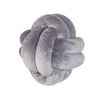 Cojín Decorativo Almohada Nudo De Terciopelo Gris Brillante 20 X 20 Cm Accesorio Decorativo Malni - Gris