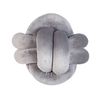 Cojín Decorativo Almohada Nudo De Terciopelo Gris Brillante 20 X 20 Cm Accesorio Decorativo Malni - Gris