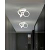 Lámpara De Techo Led De Metal Blanco Hierro Aluminio Forma De Espiral Glamour Moderno Mongo - Blanco