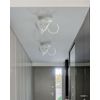 Lámpara De Techo Led De Metal Blanco Hierro Aluminio Forma De Espiral Glamour Moderno Mongo - Blanco