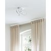 Lámpara De Techo Led De Metal Blanco Hierro Aluminio Forma De Espiral Glamour Moderno Mongo - Blanco