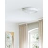 Lámpara De Techo Led De Metal Blanco Hierro Forma Redonda Glamour Moderno Arli - Blanco