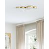 Lámpara De Techo Led De Metal Dorado 5 Luces Moderno Glamour Decoración Luga - Dorado