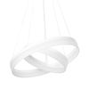 Lámpara De Techo Led De Metal Blanco Aluminio 2 Anillos Redondos Glamour Moderno Puzi - Blanco