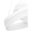 Lámpara De Techo Led De Metal Blanco Aluminio 2 Anillos Redondos Glamour Moderno Puzi - Blanco