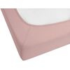 Sábana De Algodón Rosa Estampado Liso Clásico Ribete Elástico 180 X 200 Cm Dormitorio Hofuf - Rosa