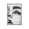 Cuadro Impreso En Lienzo Gris 63 X 93 Cm Motivo De Rostro De Mujer Cara Retrato Moderno Errano - Gris