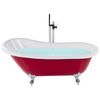 Bañera Independiente De Acrílico Rojo Patas 170 X 80 Cm Retro Vintage Tradicional Cayman - Rojo