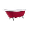 Bañera Independiente De Acrílico Rojo Patas 153 X 77 Cm Retro Vintage Tradicional Cayman - Rojo