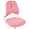 Silla De Oficina De Poliéster Rosa Blanco Altura Ajustable Giratoria Marguerite - Rosa