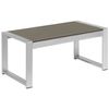 Mesa De Centro De Aluminio Gris Oscuro 90 X 50 Cm Moderno Balcón Terraza Interior Exterior Salerno - Gris