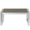 Mesa De Centro De Aluminio Gris Oscuro 90 X 50 Cm Moderno Balcón Terraza Interior Exterior Salerno - Gris