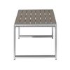 Mesa De Centro De Aluminio Gris Oscuro 90 X 50 Cm Moderno Balcón Terraza Interior Exterior Salerno - Gris