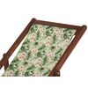 Conjunto De 2 Tumbonas De Jardín De Madera De Acacia Oscura Rosa Verde Blanco Floral Reclinable Plegable Anzio - Rosa