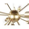 Lámpara De Techo De Metal Dorado 115 Cm 15 Luces Bombillas Iluminación Ambiente Moderno Balagas - Dorado