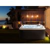 Bañera De Hidromasaje Led De Acrílico Aluminio Blanco Gris 210 X 210 Cm Jets Calefacción Exterior Tularosa - Blanco