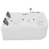 Bañera De Hidromasaje Led De Acrílico Blanco 170 X 119 Cm Derecha 2 Personas Curva Doble Hidromasaje Bayamo - Blanco