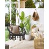 Silla Colgante De Algodón Negro Macramé Trenzado Columpio Boho Interior Exterior Gabella - Negro