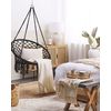 Silla Colgante De Algodón Negro Macramé Trenzado Columpio Boho Interior Exterior Gabella - Negro