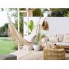 Hamaca De Algodón Poliéster Beige Columpio Jardín Boho Interior Exterior Rocca - Beige