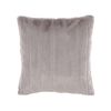 Conjunto De 2 Cojines De Poliéster Gris 45 X 45 Cm Cremallera Relieve Sala De Estar Dormitorio Pumila - Gris