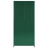 Armario De Metal Verde 76 X 50 Cm 2 Puertas 4 Estantes Almacenaje Oficina Varna - Verde