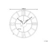 Reloj De Pared Metal Negro Dorado Ø 80 Cm Números Romanos Moderno Sala De Estar Valsot - Negro