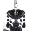 Lámpara De Techo De Metal Plástico Negro Cristales 6 Brazos Colgante Araña Glamour Elegante Veneciano Sala De Estar Dormitorio Kalang L - Negro