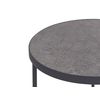 Mesa Auxiliar De Tablero De Mdf Gris Negro ⌀ 50 Cm Aspecto Hormigón Metal Con Recubrimiento En Polvo Industrial Moderno Melody - Gris