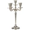 Candelabro De Metal Plateado 5 Velas Hecho A Mano Vintage Tradicional Comedor Dormitorio Petra - Plateado