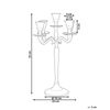 Candelabro De Metal Plateado 5 Velas Hecho A Mano Vintage Tradicional Comedor Dormitorio Petra - Plateado