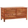 Arcón De Madera De Acacia Oscura 130 X 64 X 48 Cm Caja De Almacenaje Superficie Aceitada Rústico Jardín Terraza Balcón Riviera - Madera Oscura