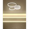 Lámpara De Techo Led De Metal Blanco 3 Luces Forma Redonda Moderno Glamour Agnat - Blanco