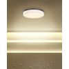 Lámpara De Techo Led De Metal Blanco Marrón 40 Cm Acrílico Moderno Sakae - Blanco