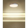 Lámpara De Techo Led De Metal Blanco Madera Clara Acrílico Moderno Pattani - Blanco